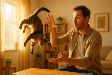 The secret of how cats twist in mid-air to land on their feet